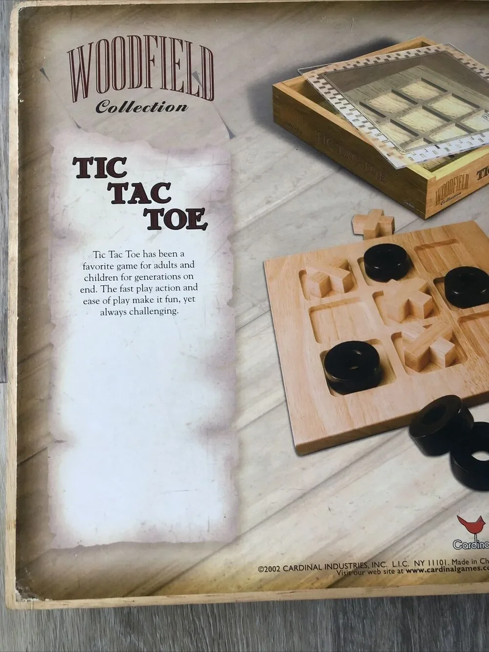 Woodfield Collection Tic Tac Toe Set Wooden 2002 With Clear Case . Used vintage